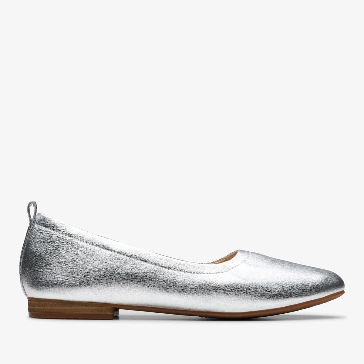 CLARKS - Zapato Casual Mujer Cuero Plateado Clarks