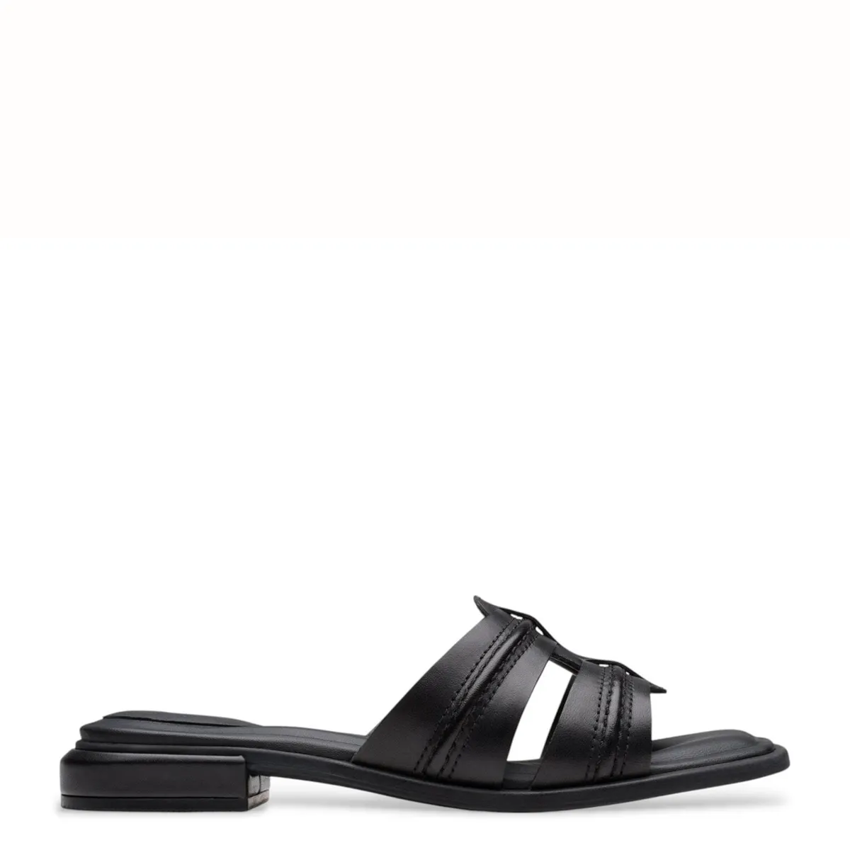 CLARKS - Sandalia Mujer Cuero Negro Clarks