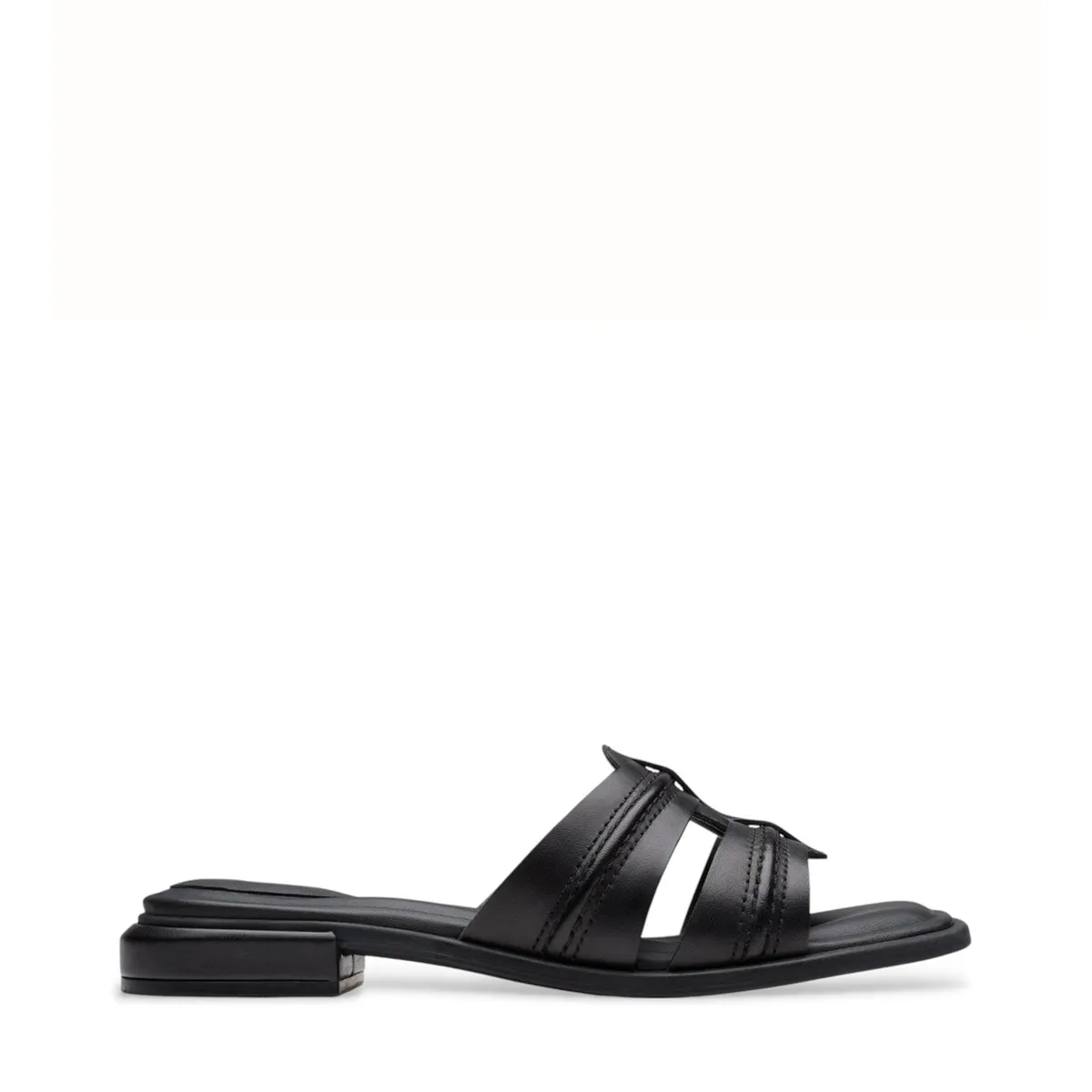 CLARKS - Sandalia Mujer Cuero Negro Clarks