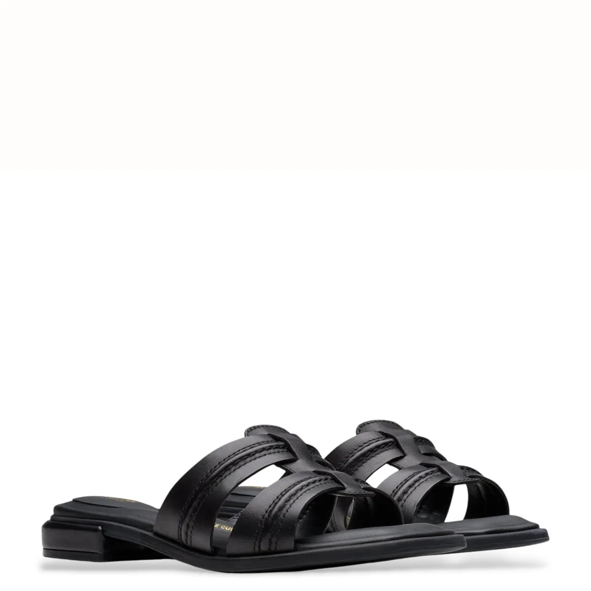 CLARKS - Sandalia Mujer Cuero Negro Clarks