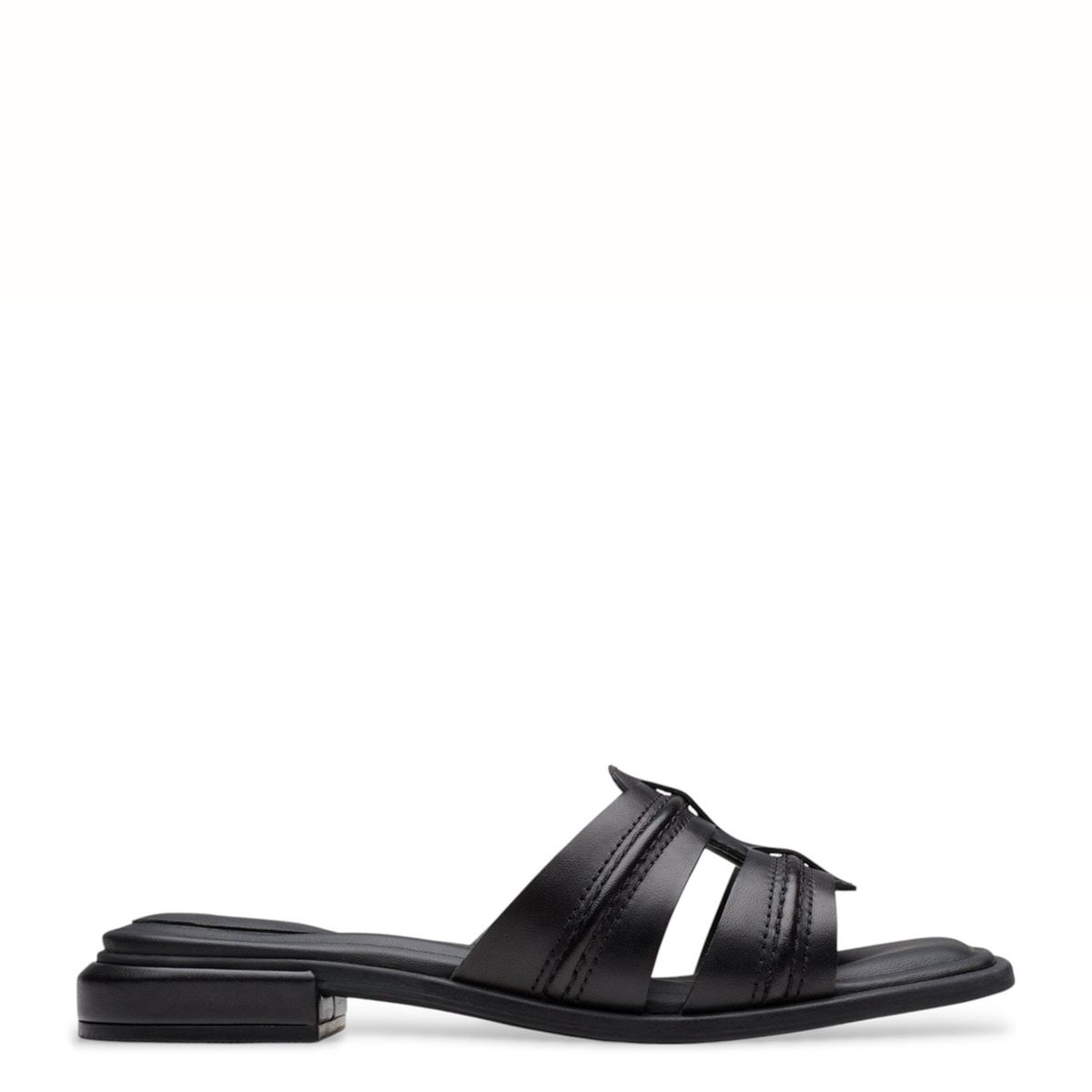 CLARKS - Sandalia Mujer Cuero Negro Clarks