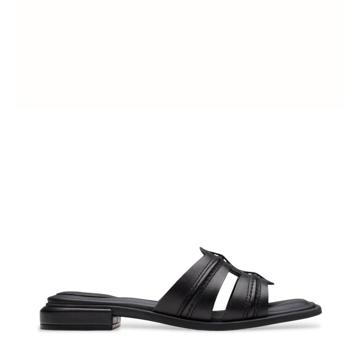 CLARKS - Sandalia Mujer Cuero Negro Clarks