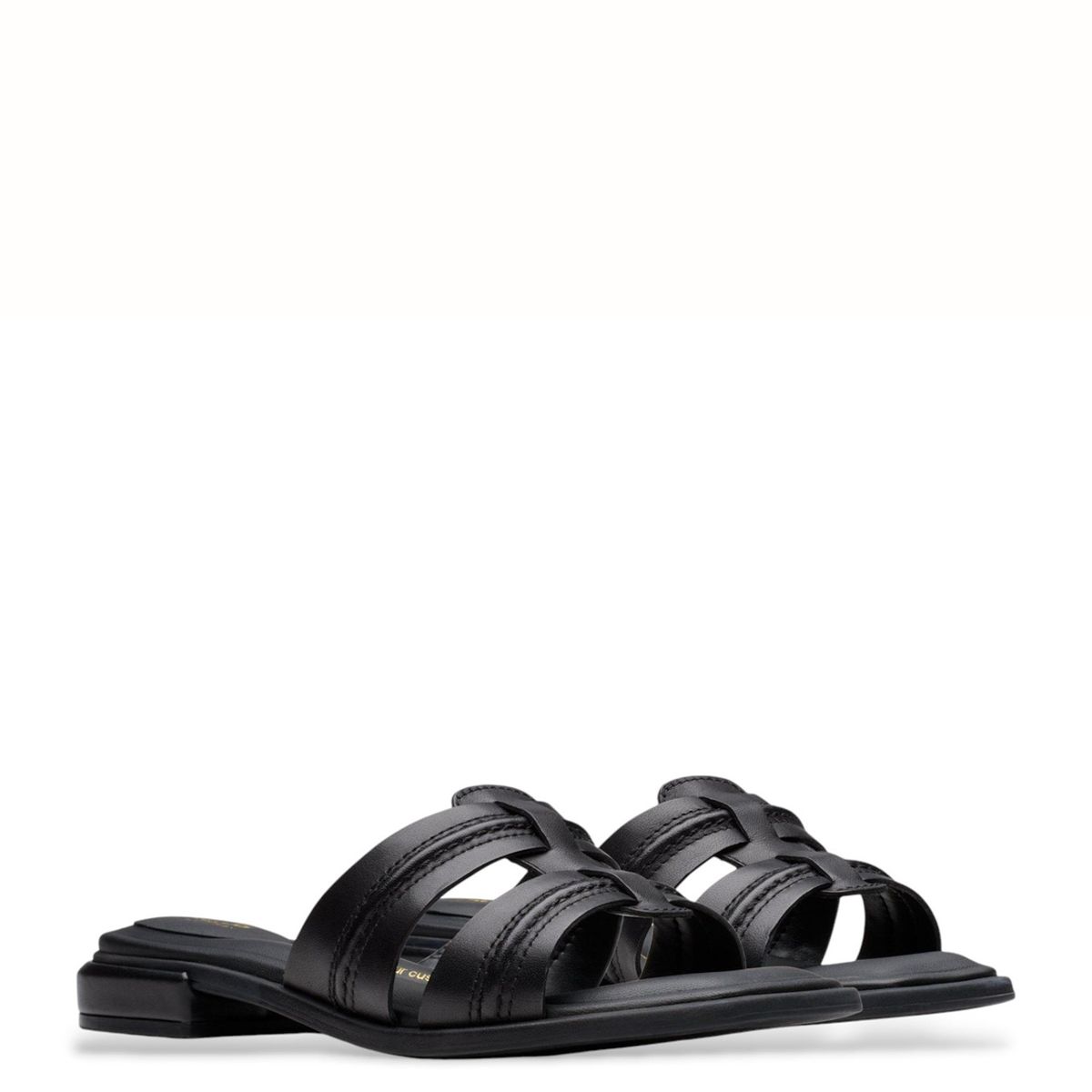 CLARKS - Sandalia Mujer Cuero Negro Clarks
