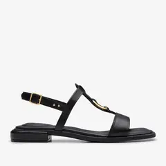 CLARKS - Sandalia Mujer Cuero Negro