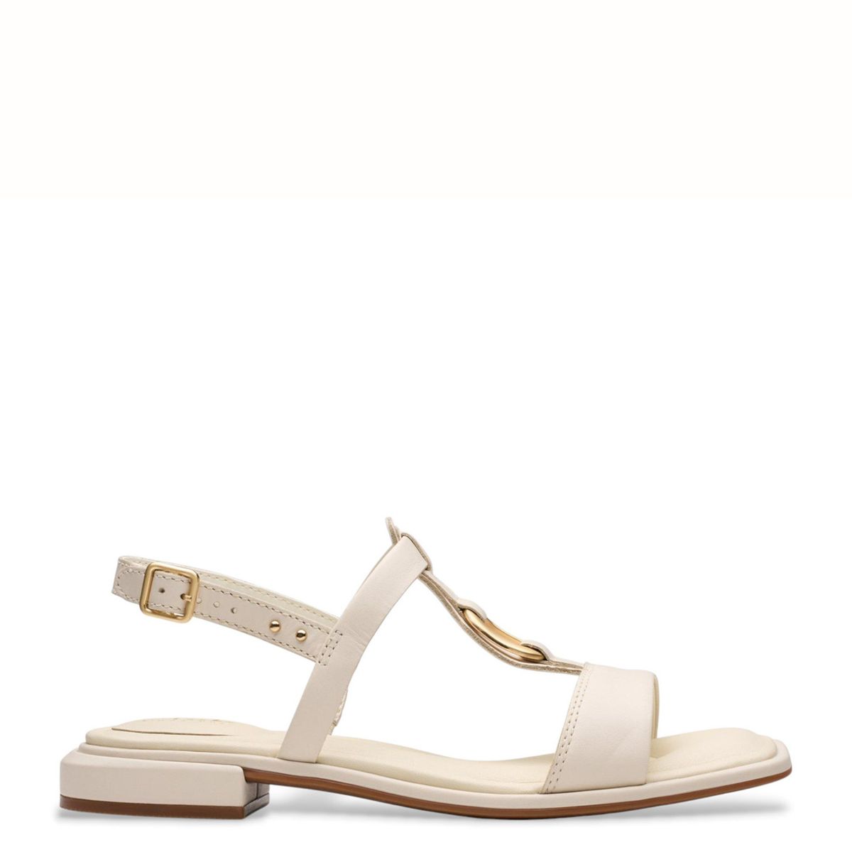 CLARKS - Sandalia Mujer Cuero Blanco Clarks
