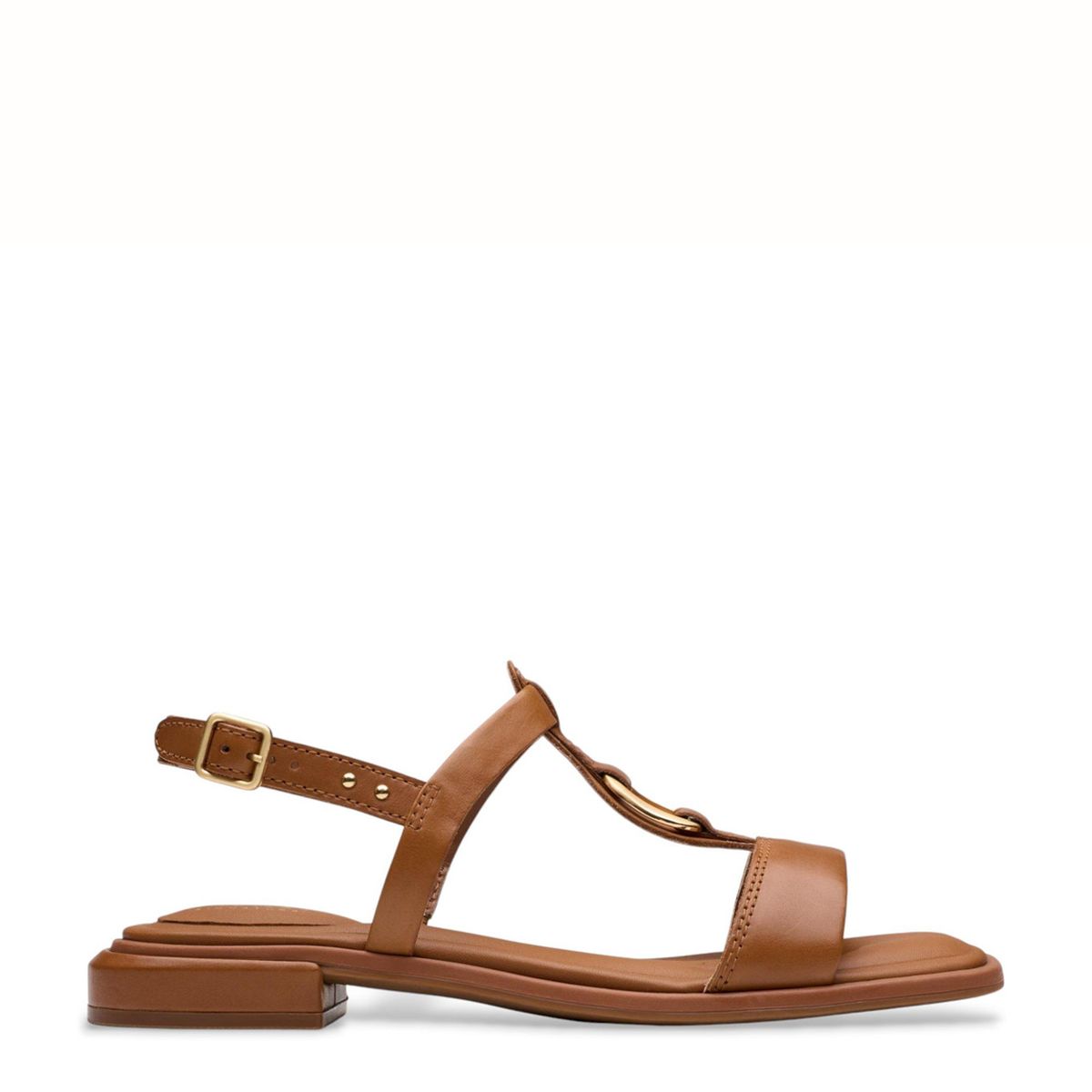 CLARKS - Sandalia Mujer Cuero Beige Clarks