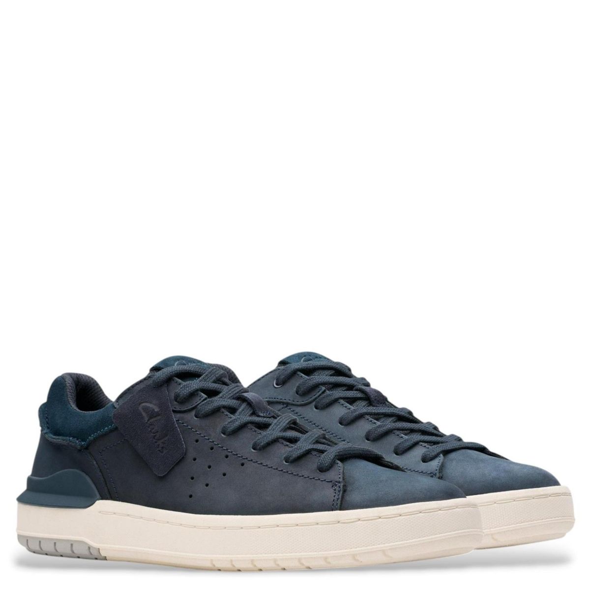 CLARKS - Zapatilla Urbana Cuero Hombre Azul Clarks