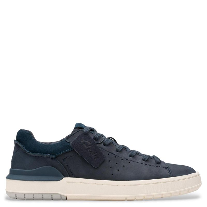 CLARKS - Zapatilla Urbana Cuero Hombre Azul Clarks