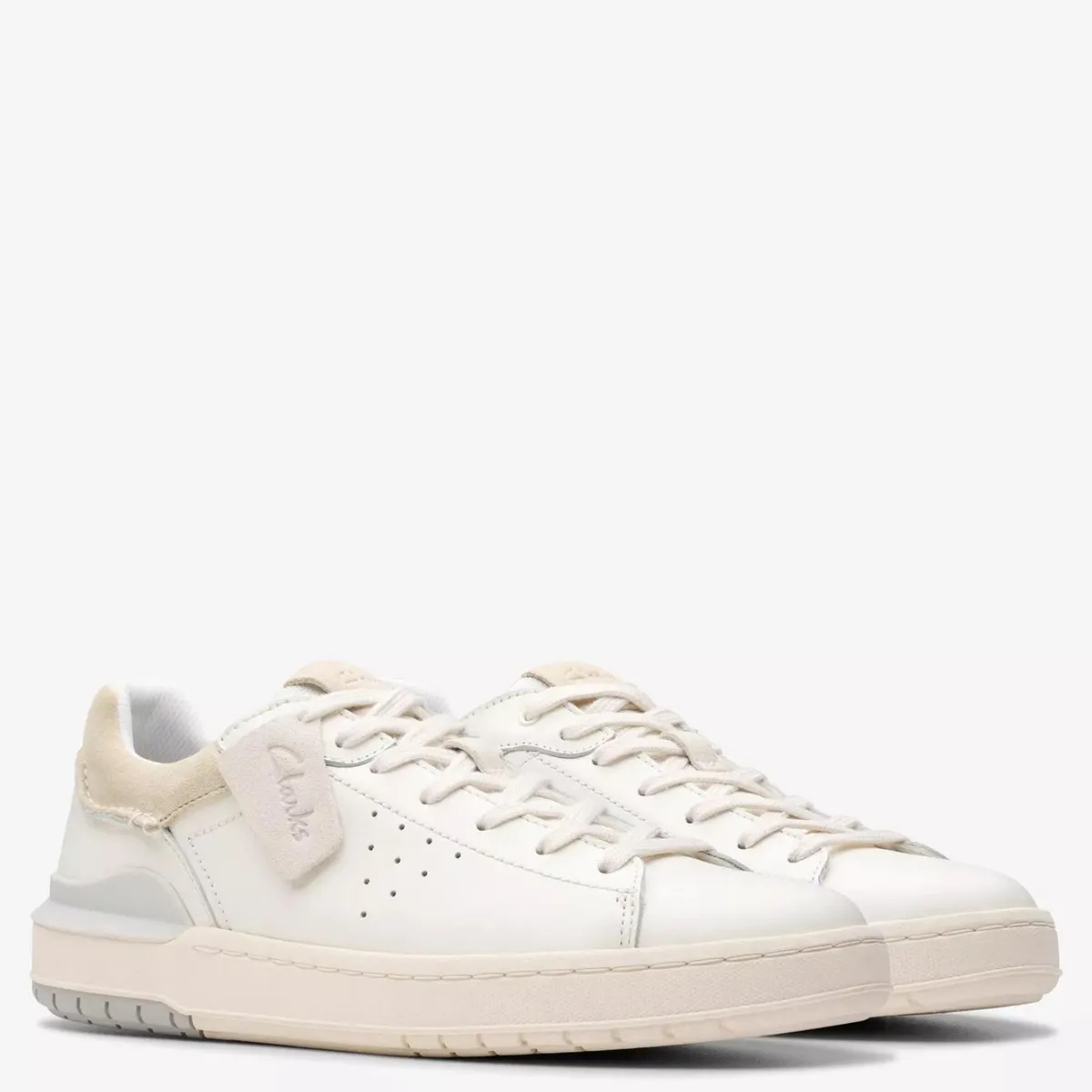CLARKS - Zapatilla Urbana Cuero Hombre Blanco Clarks