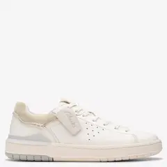 CLARKS - Zapatilla Urbana Cuero Hombre Blanco