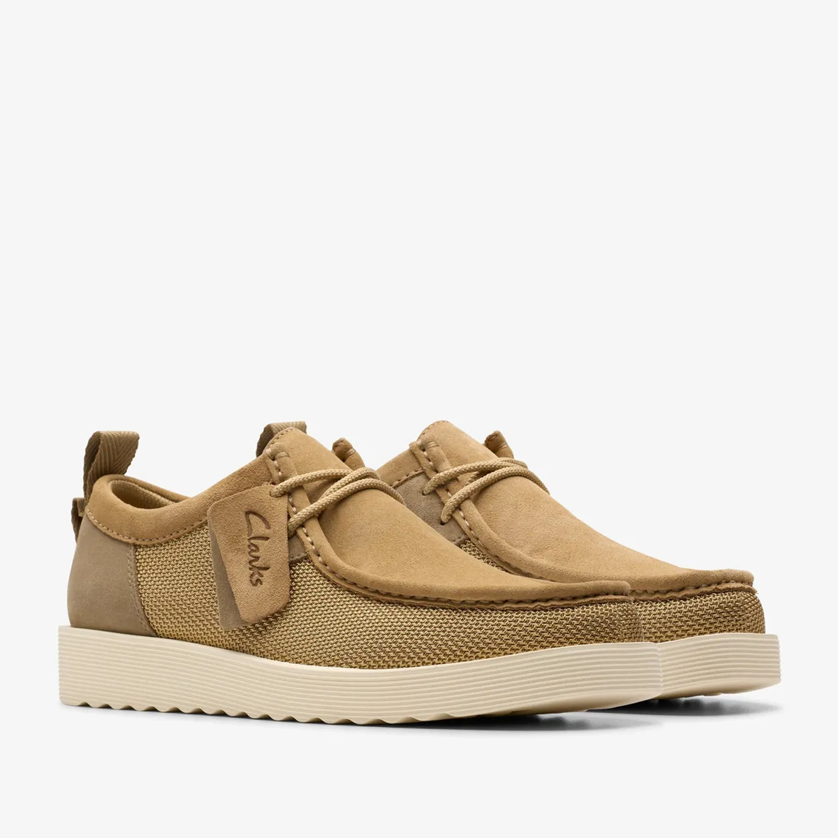 CLARKS - Wallabee Zapato Casual Hombre Cuero Beige Clarks