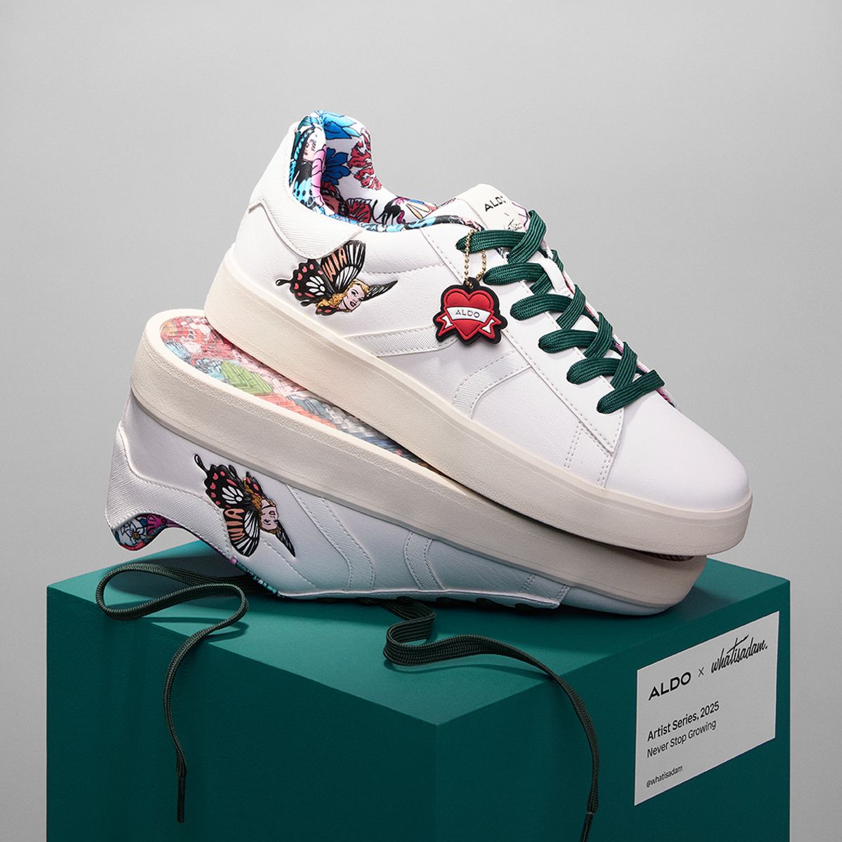 ALDO - Zapatilla Urbana Mujer Blanco Aldo x Artist Whatisadam
