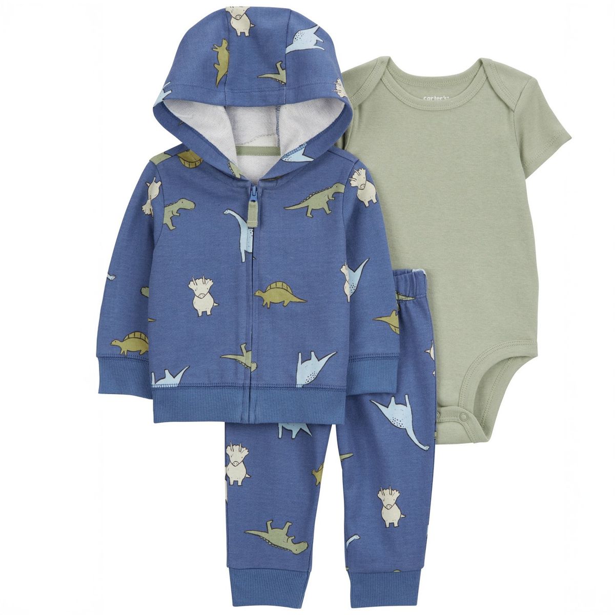 CARTER'S - Conjunto 3 Piezas Polerón, Pantalón Buzo y Body Bebé Niño Carter's