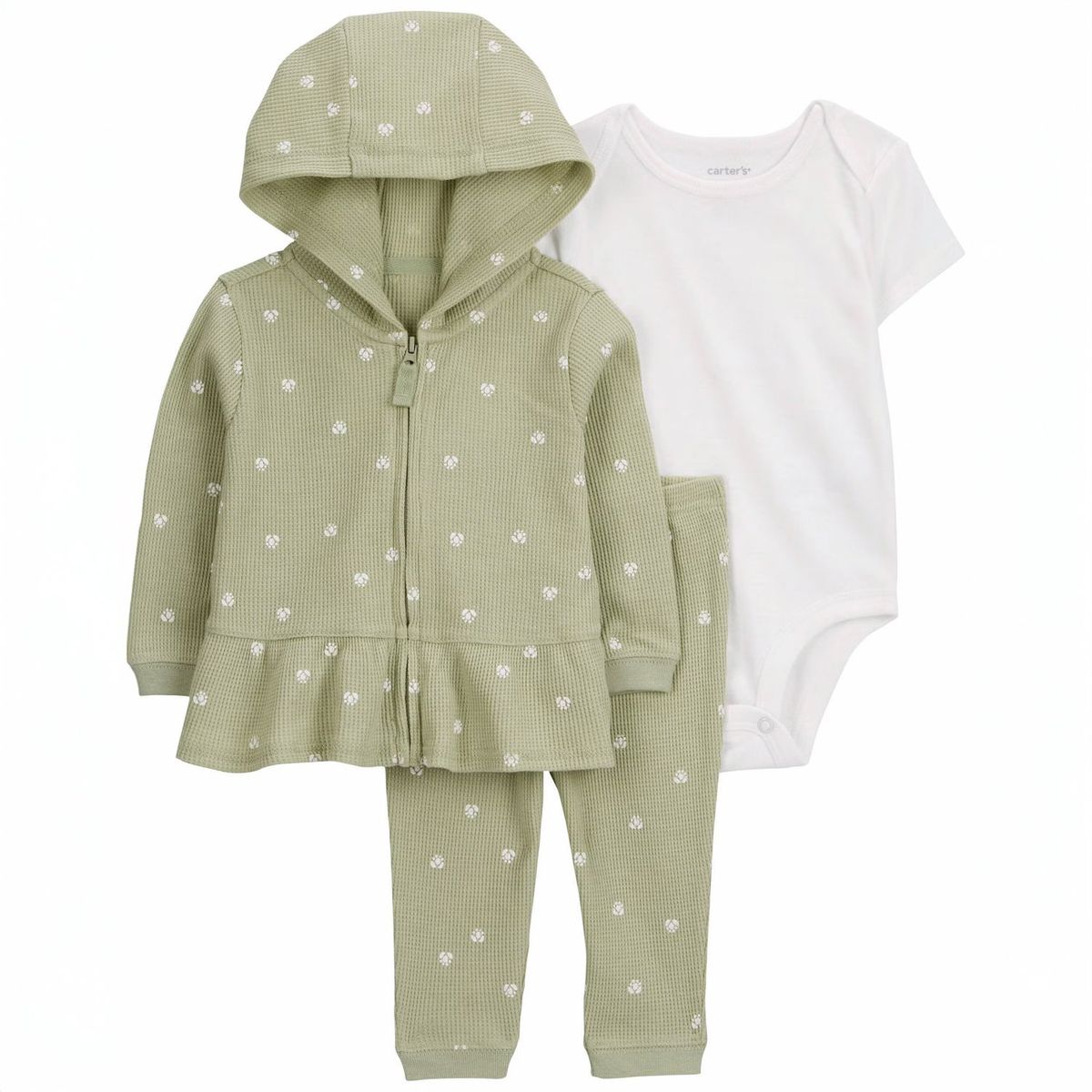 CARTER'S - Conjunto 3 Piezas Polerón, Calza Y Body Bebé Niña Carter's