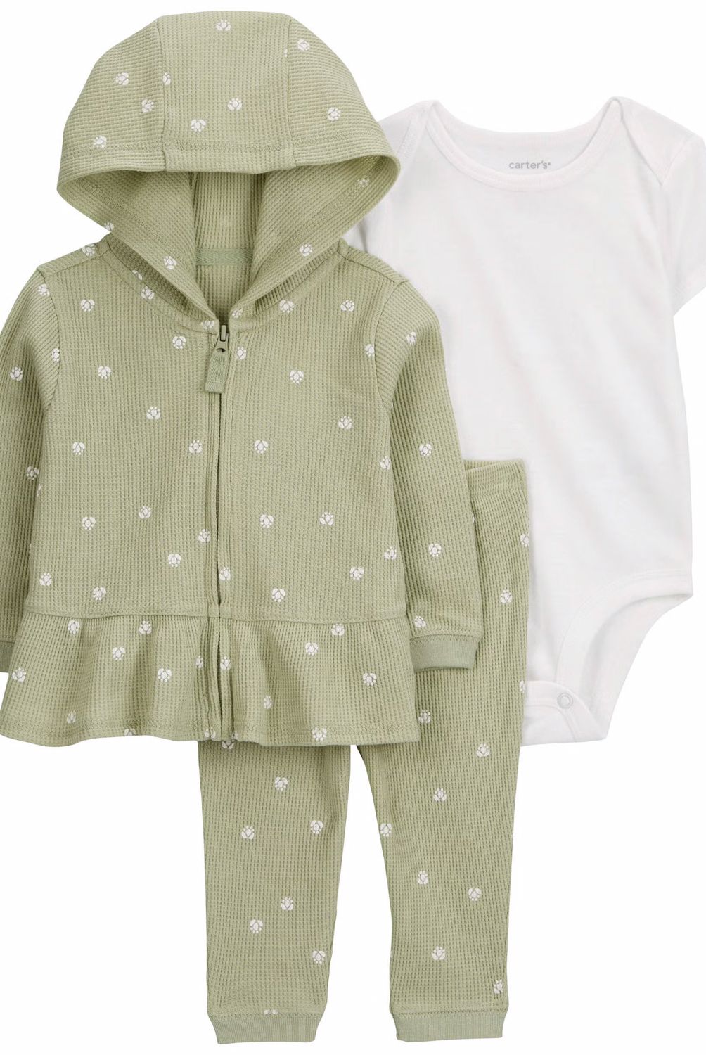 CARTER'S - Conjunto 3 Piezas Poleron, Calza Y Body Bebé Niña Bebé Niña Carter's