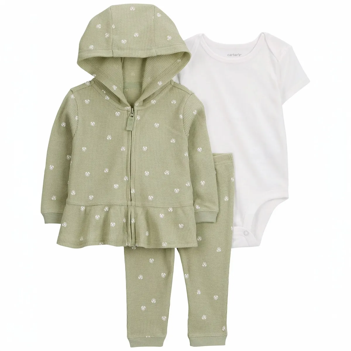 CARTER'S - Conjunto 3 Piezas Polerón, Calza Y Body Bebé Niña Carter's