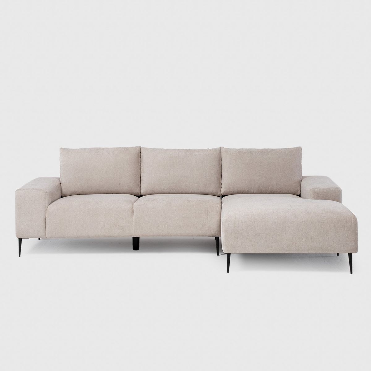 DANIELS - Sofá Seccional 3 Cuerpos Chaise Ivory Derecho Lino Daniels