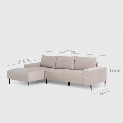 Imagen 2 del producto Sofá Seccional 3 Cuerpos Chaise Ivory Izquierdo Lino