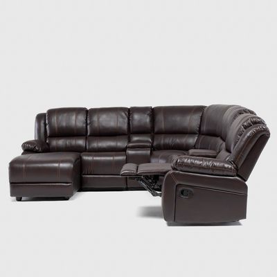 Imagen 2 del producto Sofá Seccional 5 Cuerpos Chaise Izquierdo 2 Posa Vasos Leather Air