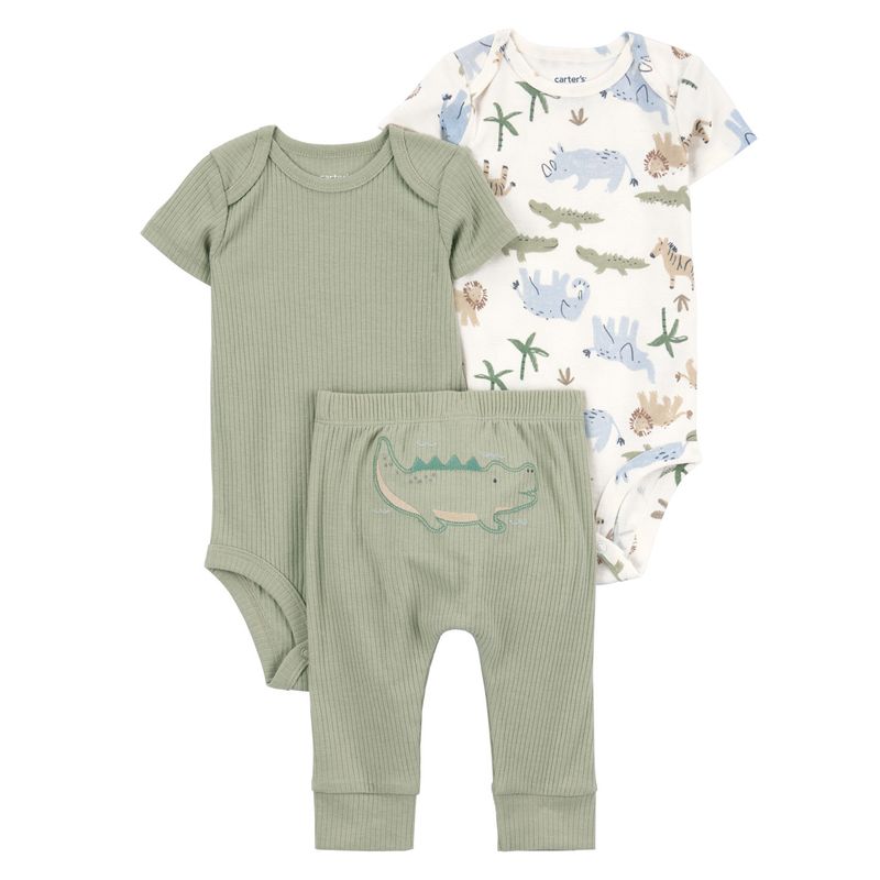 CARTER'S - Conjunto 3 Piezas Pantalón y Bodys Bebé Niño Carter's