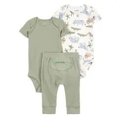 CARTER'S - Conjunto 3 Piezas Pantalón y Bodys Bebé Niño