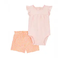 CARTER'S - Conjunto 2 Piezas Short Y Body Bebé Niña Bebé Niña