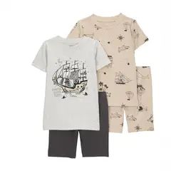 CARTER'S - Pijama 4 Piezas Algodón Niño