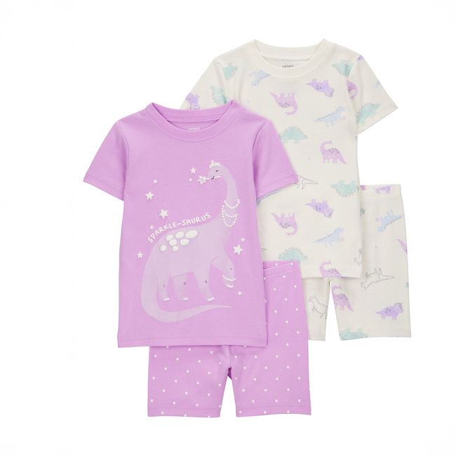 CARTER'S - Pijama 4 Piezas Algodón Bebé y Niña Carter's