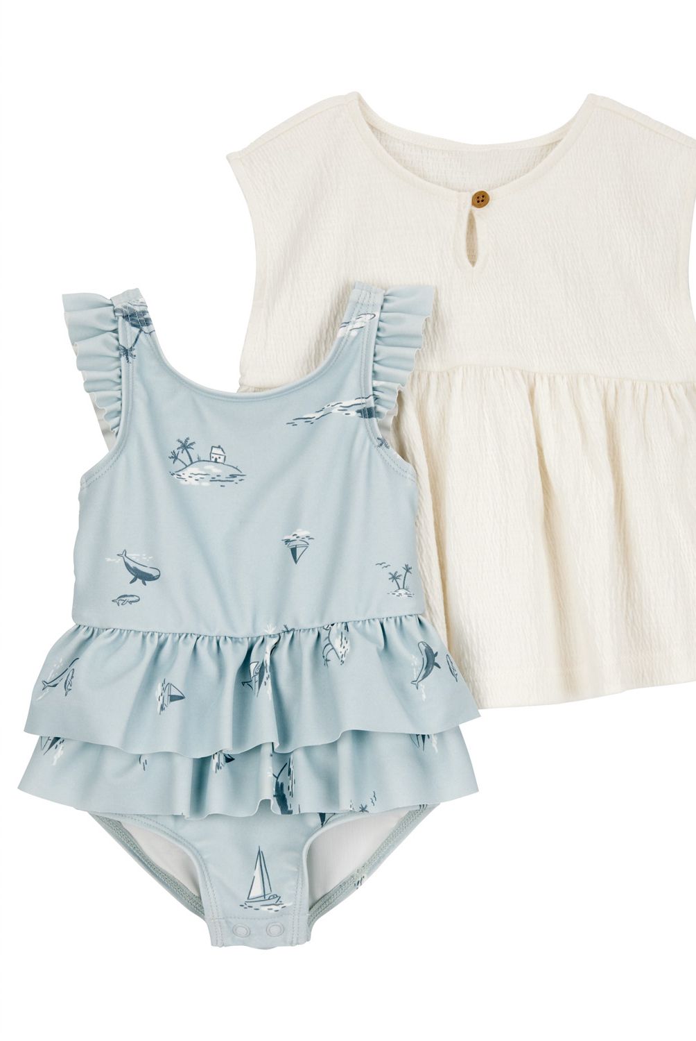 CARTER'S - Traje De Baño Protección Uv50+ Mas Salida De Baño Bebé Niña Bebé Niña Carter's