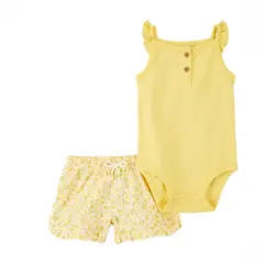 CARTER'S - Conjunto 2 Piezas Short Y Body Bebé Niña
