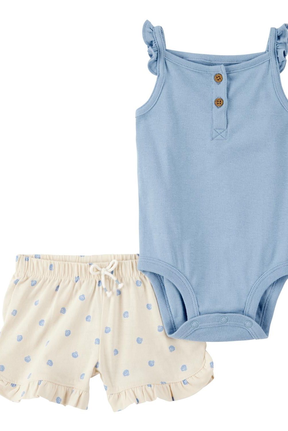 CARTER'S - Conjunto 2 Piezas Short Y Body Bebé Niña Bebé Niña Carter's