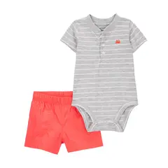 CARTER'S - Conjunto 2 Piezas Short Y Body Bebé Niño Bebé Niño