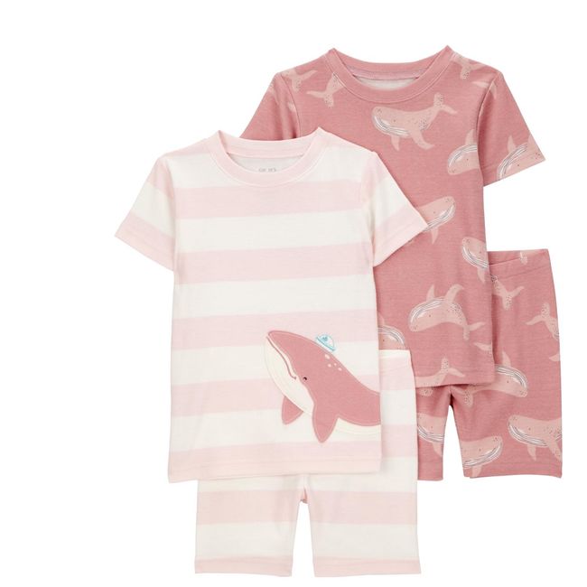 CARTER'S - Pijama 4 Piezas Algodón Bebé y Niña Carter's