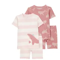 CARTER'S - Pijama 4 Piezas Algodón Bebé y Niña