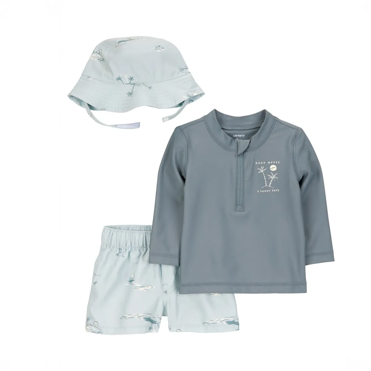 CARTER'S - Traje de Baño 3 Piezas Protección Solar UV 50+ Bebé Niño Carter's