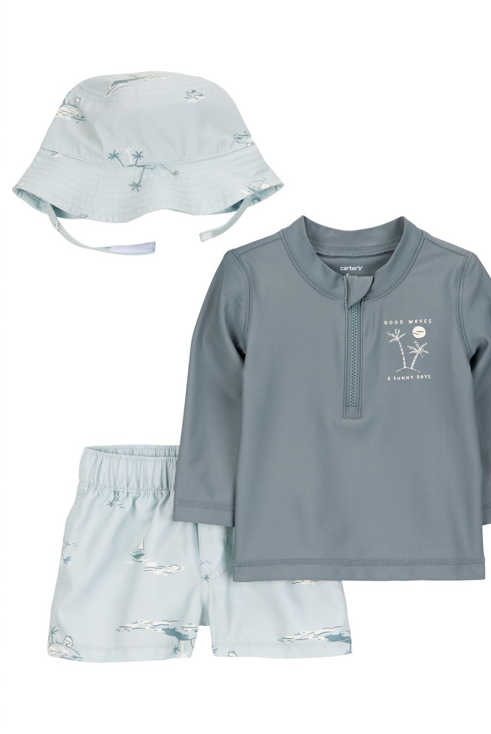 CARTER'S - Traje de Baño 3 Piezas protección UV50+ Bebé Niño Carter's
