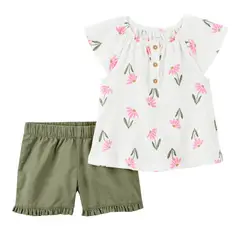 CARTER'S - Conjunto 2 Piezas Blusa Y Short Niña Niña