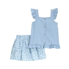 CARTER'S - Conjunto 2 Piezas Polera Y Falda Con Short Niña Niña