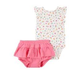 CARTER'S - Conjunto 2 Piezas Short Y Body Bebé Niña Bebé Niña