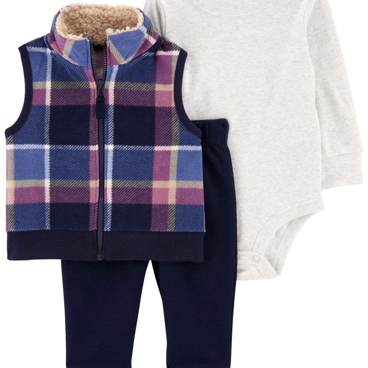 CARTER'S - Conjunto 3 Piezas Polerón, Pantalón Buzo y Body Bebé Niño Carter's