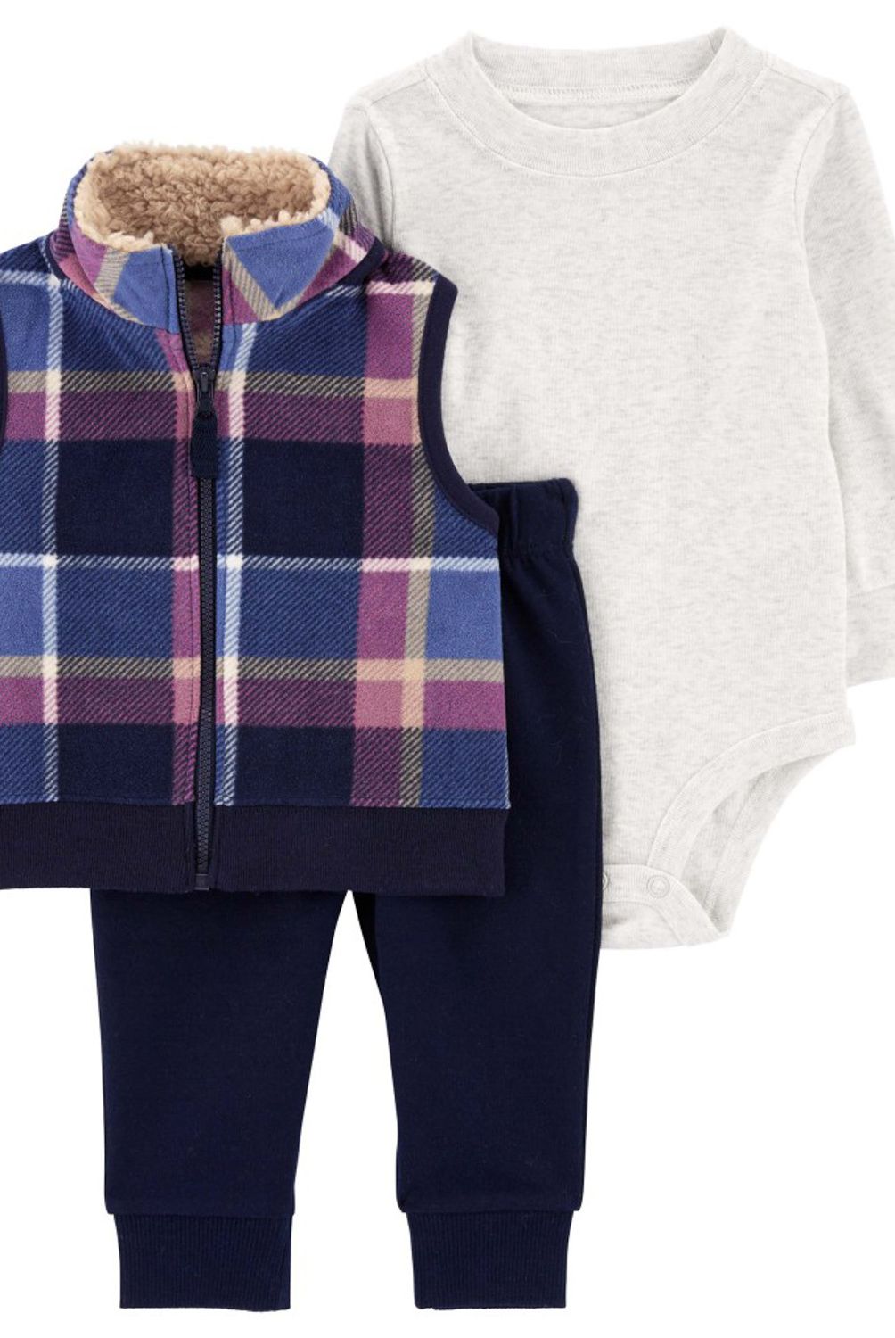 CARTER'S - Conjunto 3 Piezas Poleron, Pantalón Buzo Y Body Bebé Niño Bebé Niño Carter's