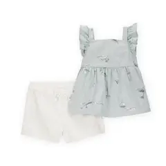 CARTER'S - Conjunto 2 Piezas Blusa y Short Bebé Niña