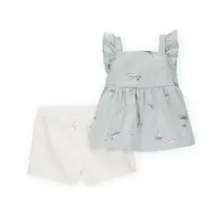 CARTER'S - Conjunto 2 Piezas Blusa Y Short Bebé Niña Bebé Niña
