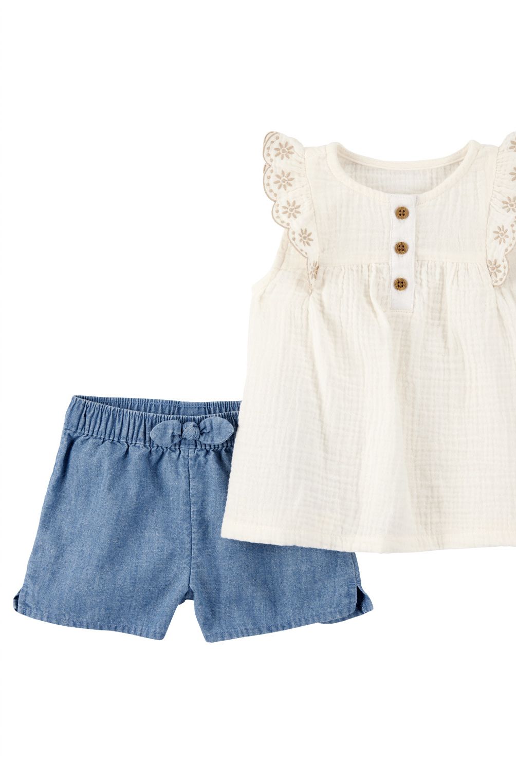 CARTER'S - Conjunto 2 Piezas Blusa Y Short Bebé Niña Bebé Niña Carter's