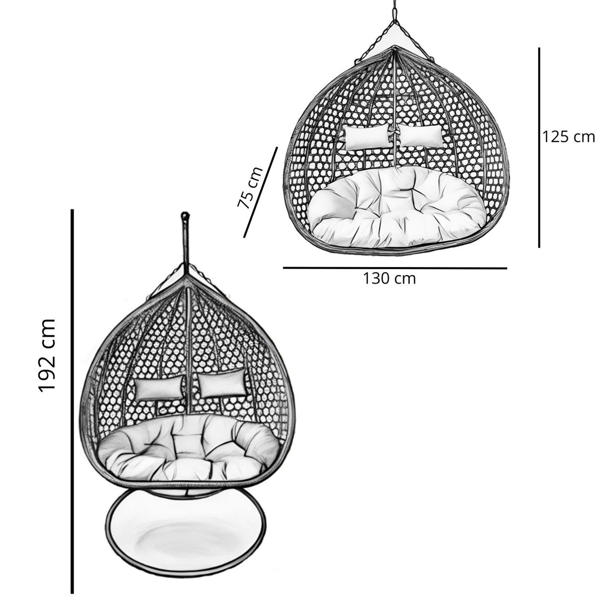 EL BARCO - Silla Colgante Hawai XL El Barco