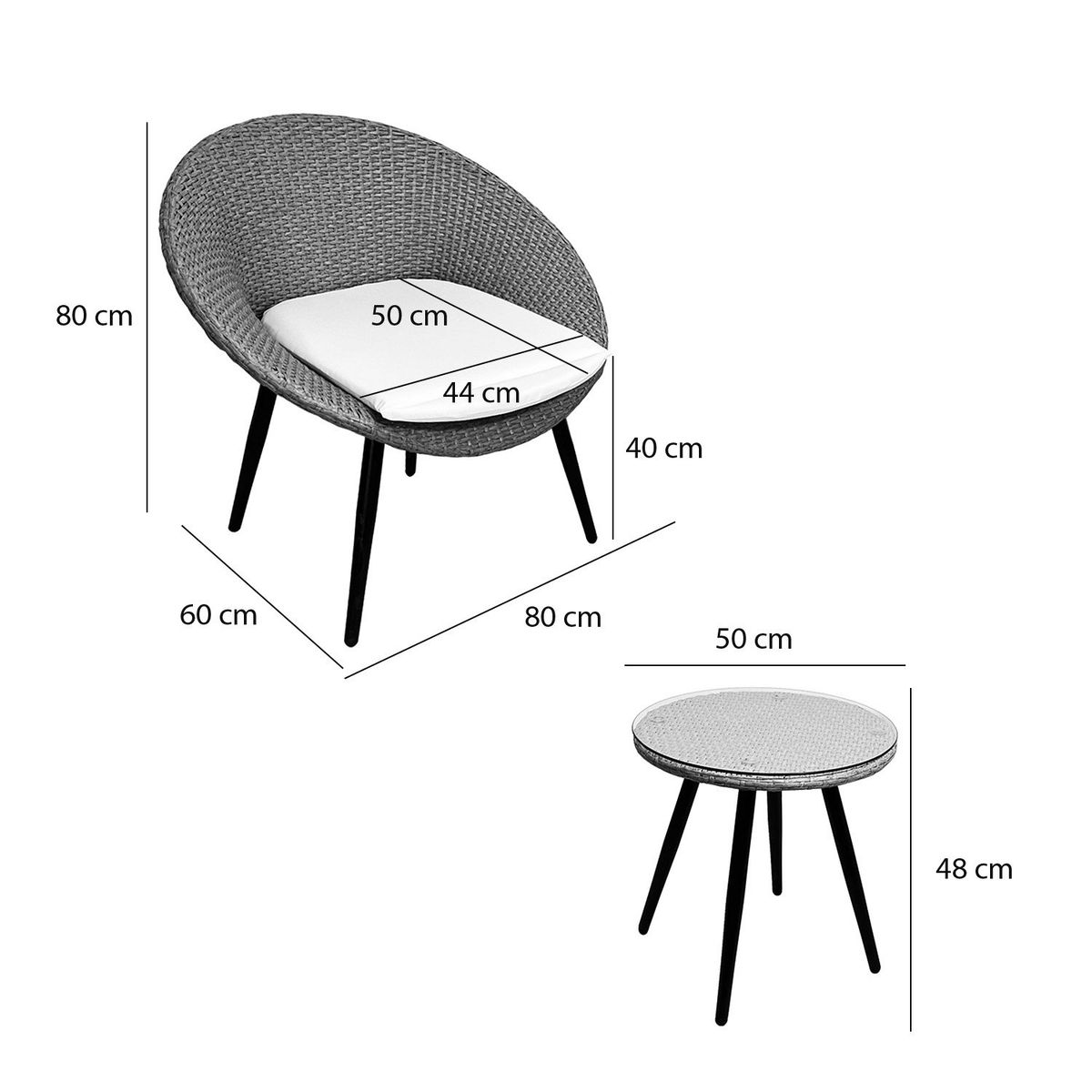 EL BARCO - Set De Balcón 3 Piezas Punta Del Este El Barco