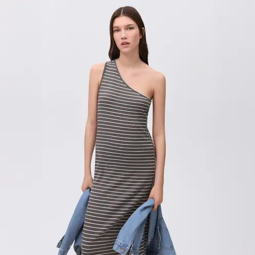 MANGO TEEN - Vestido Largo Asimétrico Mujer