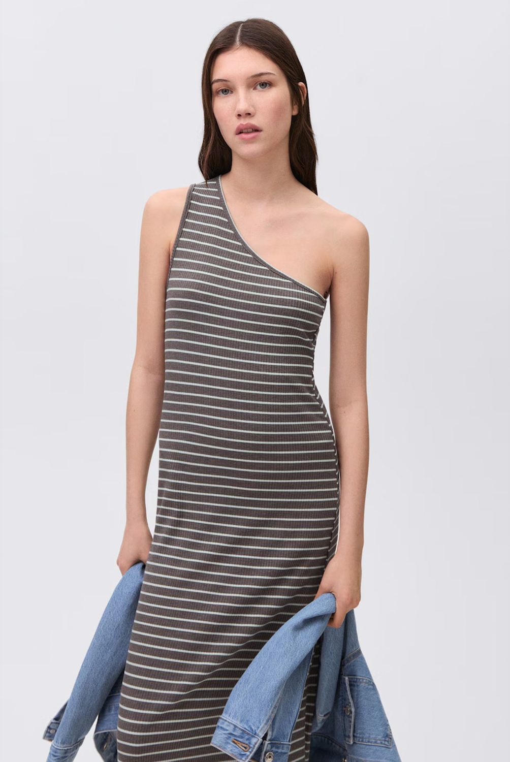 MANGO TEEN - Vestido Largo Asimétrico Mujer Mango Teen
