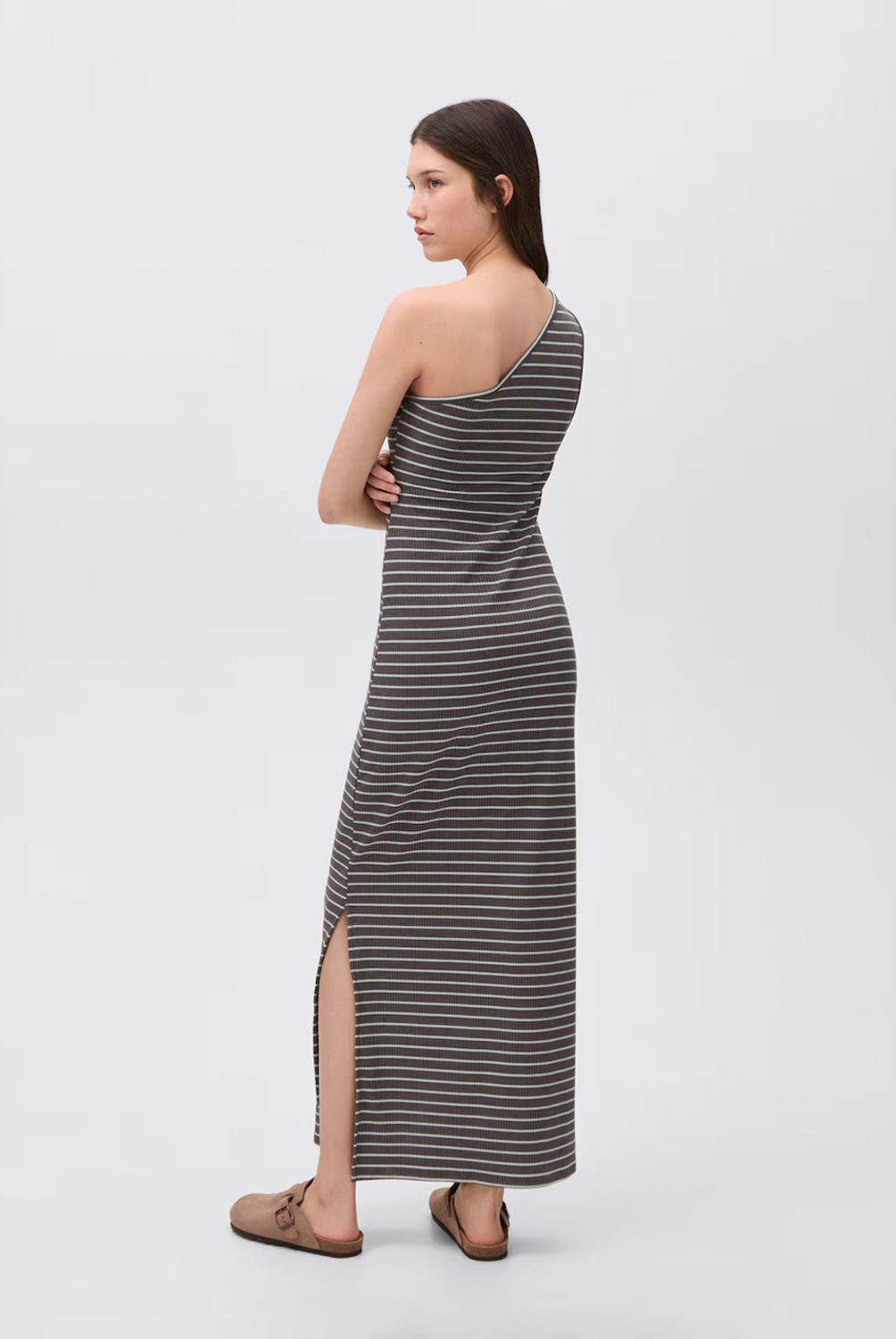 MANGO TEEN - Vestido Largo Asimétrico Mujer Mango Teen