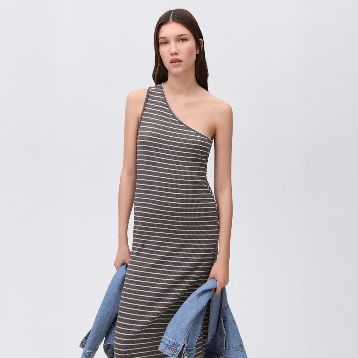 MANGO TEEN - Vestido Largo Asimétrico Mujer Mango Teen